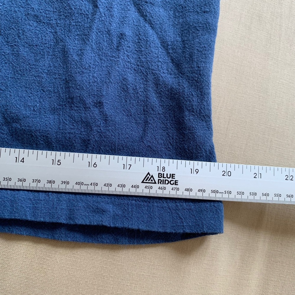 Natural Life Avery Jumpsuit Wide Leg Blue Rayon Linen Womens L Boho Short Sleeve - Picture 14 of 14